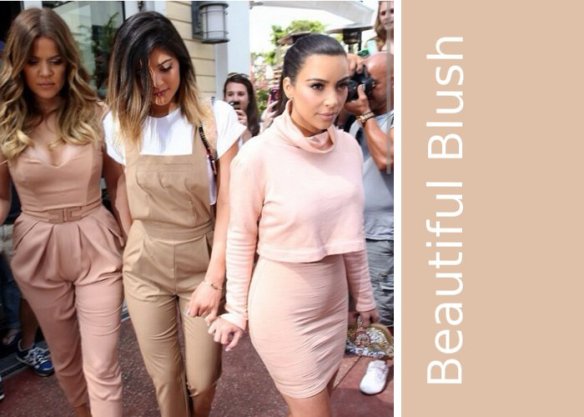 kardashians wearing blush 